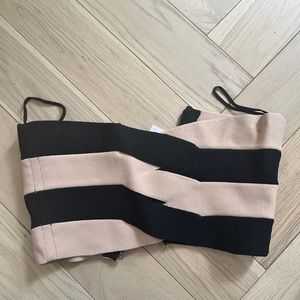 Dion Lee top bustier beige and black size S